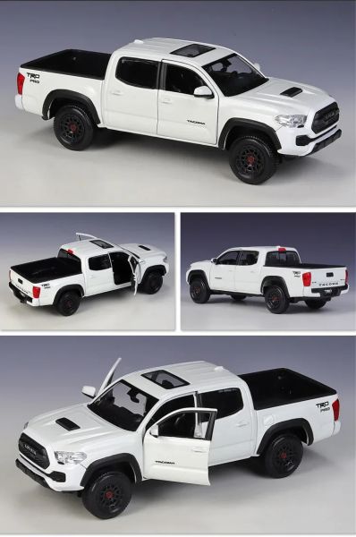 Метален джип пикап Toyota Tacoma TRD Pro 2021 - 1:24 Maisto 32910 бяла
