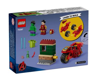 Конструктор LEGO Marvel Super Heroes 76287 Железният човек с мотоциклет и Хълк