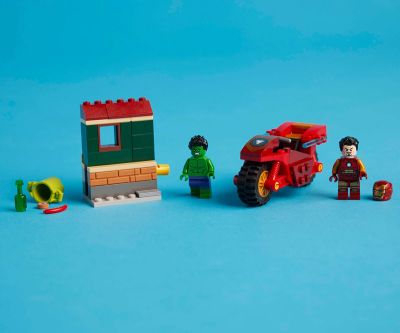Конструктор LEGO Marvel Super Heroes 76287 Железният човек с мотоциклет и Хълк