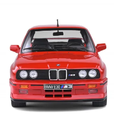 Метален автомобил BMW E30 M3 RED 1986 SOLIDO 1:18 - 1801502