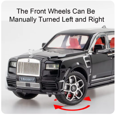 Метален джип Rolls Royce Cullinar Mansory със звук и светлини 1/24 бял