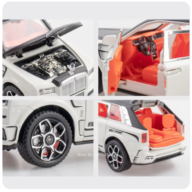 Метален джип Rolls Royce Cullinar Mansory със звук и светлини 1/24 черен