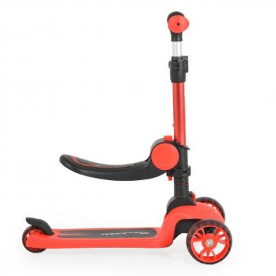 Сгъваема тротинетка със седалка Maserati 2В1 червен 