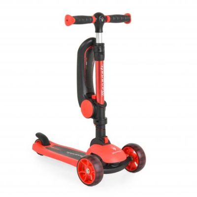 Сгъваема тротинетка със седалка Maserati 2В1 червен 