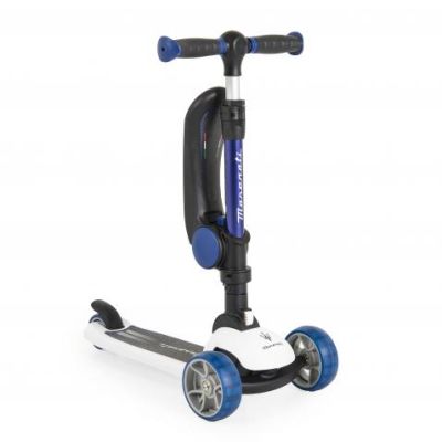 Сгъваема тротинетка със седалка Maserati 2В1 син 