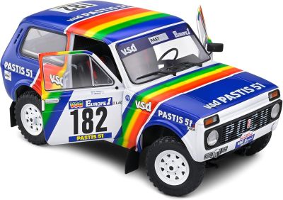 Метална кола LADA NIVA WHITE #182 JABOUILLE/SARDOU PARIS-DAKAR 1984 SOLIDO 1:18 - 1807305