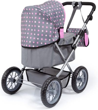 Количка за кукли Trendy с чанта сива BAYER 13066AA