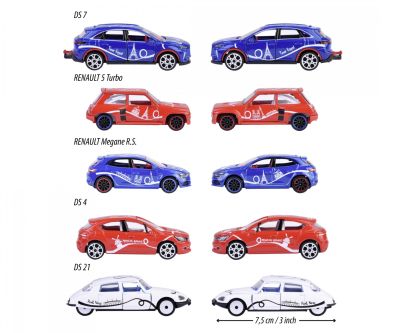 Комплект 5 метални колички French Touch Majorette 212055012