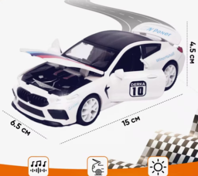 Метална кола BMW M6 Sport със звук 1:32 