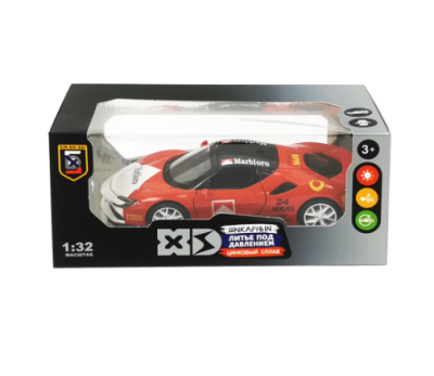 Метална кола Ferrari Sport със звук 1:32 