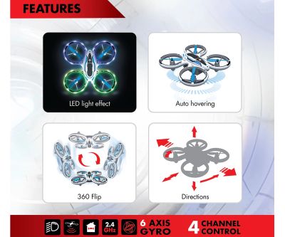 Дрон Neon каскада Silverlit 84827 - Неонов каскадьор