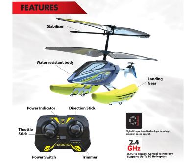 Хеликоптер с радио контрол за въздух и вода Aqua blaze Silverlit 84795 - Aqua blaze
