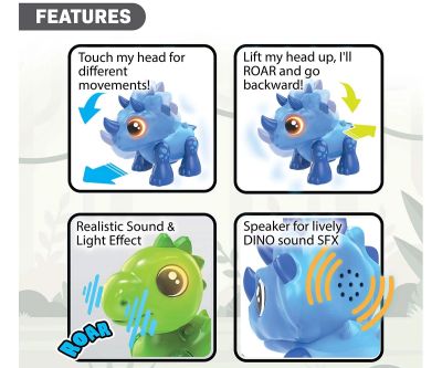 Робот Динозавър син Silverlit 88593 - Dino Heads Up Blue