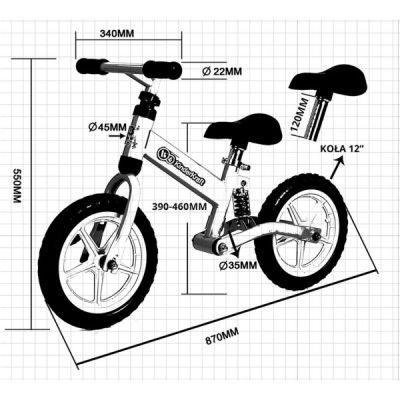 KinderKraft Evo колело за балансиране с амортисьор синьо
