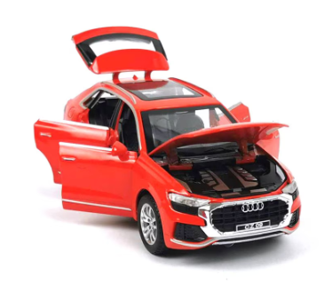 Метална кола Audi Q8 SUV със звук 1:32 червен