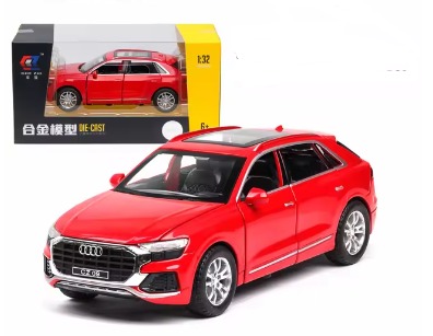 Метална кола Audi Q8 SUV със звук 1:32 червен