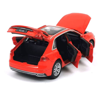 Метална кола Audi Q8 SUV със звук 1:32 червен