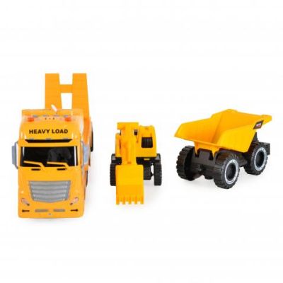 Камион автовоз с багер и самосвал 666-68F