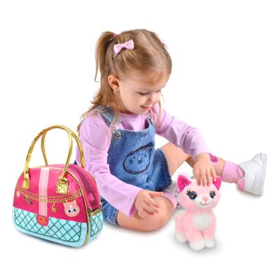 Плюшено Коте в чанта Paris CuteKins pink