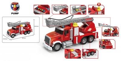 Пожарен камион със стълба звук и светлина 666-58P