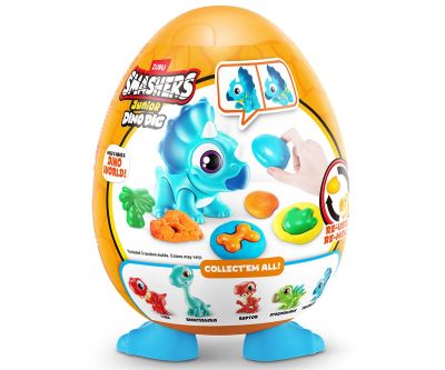 Малко яйце фигурка на динозавър син Zuru Dino Smashers 74116