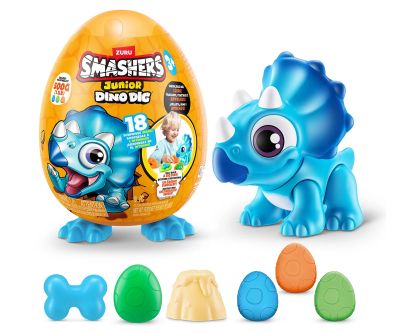 Малко яйце фигурка на динозавър син Zuru Dino Smashers 74116