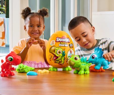 Малко яйце фигурка на динозавър син Zuru Dino Smashers 74116