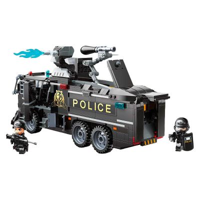 Конструктор Полицейски камион с водно оръдие Mine City Qman Q11018