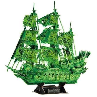 Пъзел 3D Пиратски кораб Летящ холандец Светещ в тъмното CubicFun T4041h