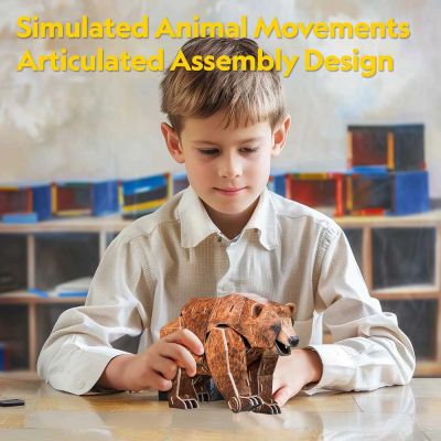 Пъзел 3D National Geographic Кафява мечка CubicFun DS1096h