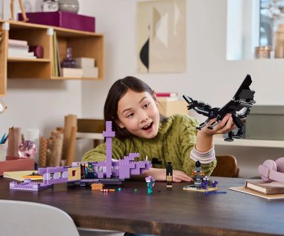 Конструктор LEGO Minecraft 21264 Драконът Ендър и корабът на Края