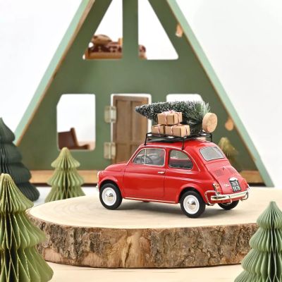 Метална кола Fiat 500 L 1968 Red Christmas Norev 1:18 - 187779