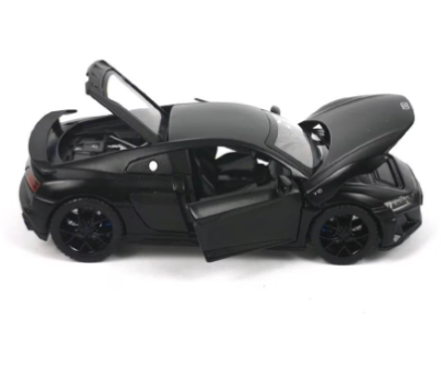 Метална кола Audi R8 със звук 1:32 черен