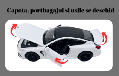 Метална кола BMW M8 със звук 1:32 