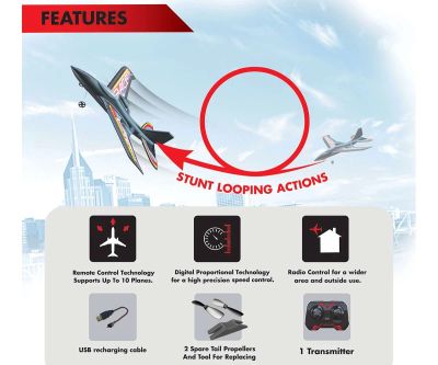 Самолет с радио контрол X-twin Loop Silverlit 85742