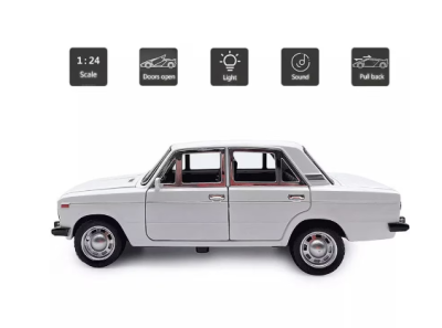 Метална кола Lada ВАЗ 2106 бяла 1:24 - 2413
