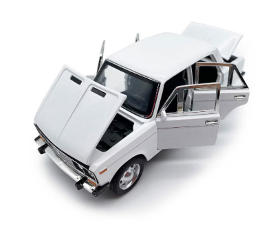 Метална кола Lada ВАЗ 2106 бяла 1:24 - 2413