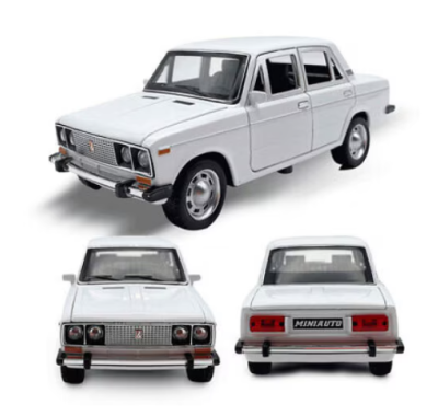 Метална кола Lada ВАЗ 2106 бяла 1:24 - 2413