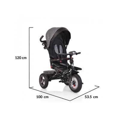 Детска триколка Byox Jockey с музикално табло сиви звезди