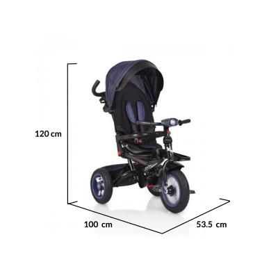 Детска триколка Byox Jockey с музикално табло тъмно синя