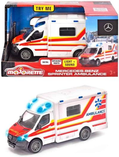 Линейка със звук и светлина Mercedes-Benz Sprinter Majorette 213712001038