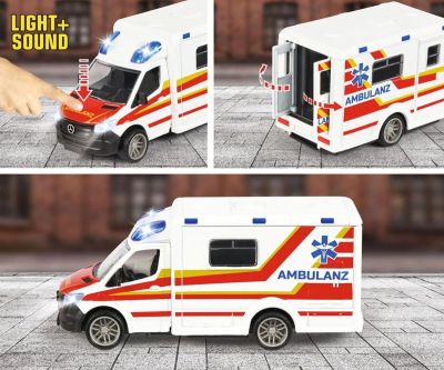Линейка със звук и светлина Mercedes-Benz Sprinter Majorette 213712001038
