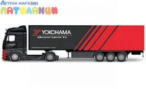 Метален камион с ремарке Mercedes Benz Actros Yokohama Bburago 1/43 