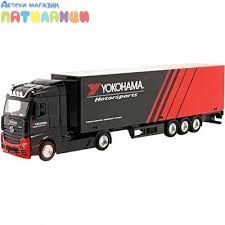 Метален камион с ремарке Mercedes Benz Actros Yokohama Bburago 1/43 