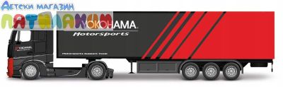 Метален камион с ремарке Mercedes Benz Actros Yokohama Bburago 1/43 