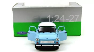 Метална кола Trabant 601 blue Welly 1:24