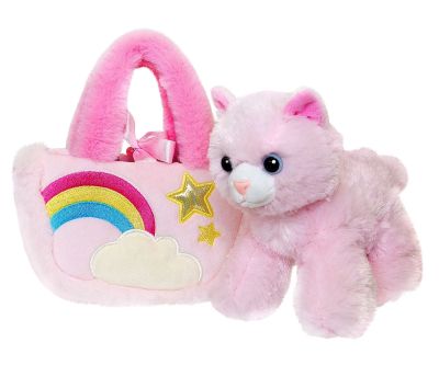 Плюшено Коте в чантичка дъга Aurora 220814G 