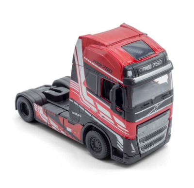 Метален камион Volvo FH16 Globetrotter 750 XXL red Bburago 1/43 