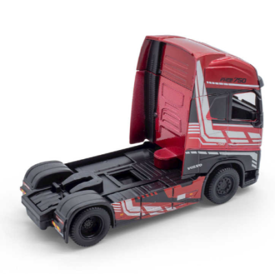 Метален камион Volvo FH16 Globetrotter 750 XXL red Bburago 1/43 