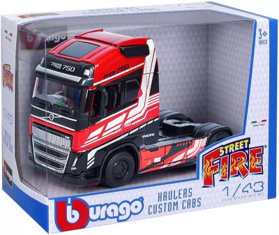 Метален камион Volvo FH16 Globetrotter 750 XXL red Bburago 1/43 
